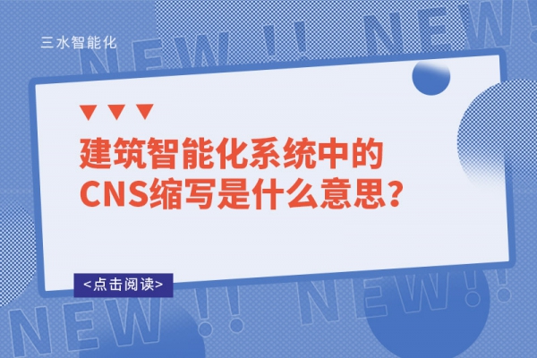 建筑智能化系統中的CNS縮寫是什么意思？